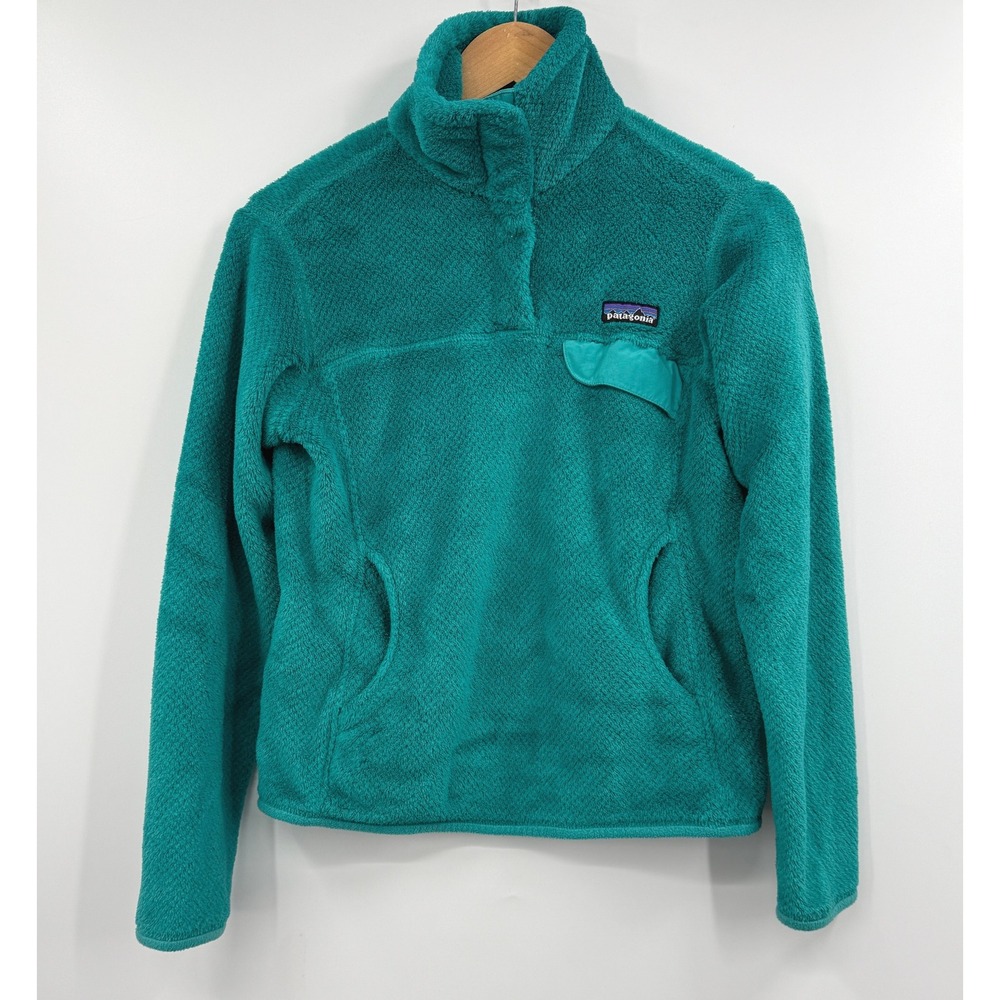Patagonia Fleece 1/4 Snap Pullover Jacket Teal Womens Small
